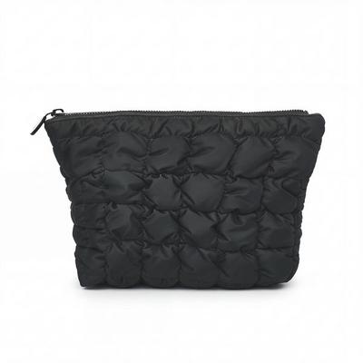 Kosmetiktasche mit Quilting (schwarz)