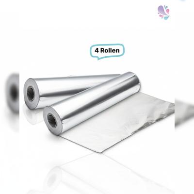 Blanc HYGIENIC Alufolie 45cm lose Großrolle, 4 Rollen, 7200g, 600m, 11my, zum Warm - und Frischhalten von Lebensmittel