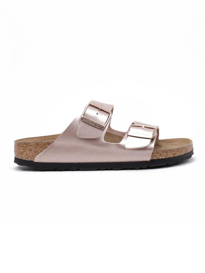 Birkenstock Leder-Pantoletten "Arizona" in Kupfer - Weite S - 36