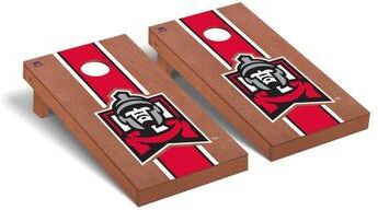 Skip's Garage East Stroudsburg Warriors Rosewood Cornhole Board Set