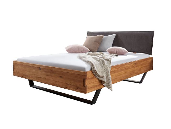 Massivholzbett 140 cm in Wildeiche geölt - AMIRA