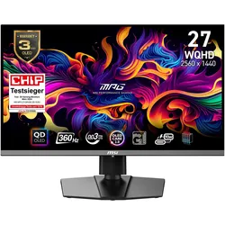MSI MPG 271QRXDE QD-OLED (2560 x 1440 Pixel, 26.50"), Monitor, Schwarz