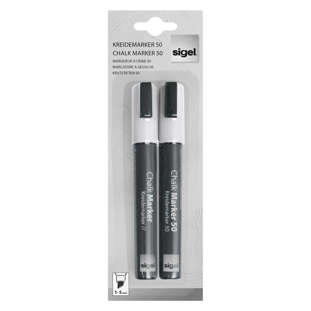 Sigel Kreidemarker 50 2 Stück, Weiss (2x) (BA184)