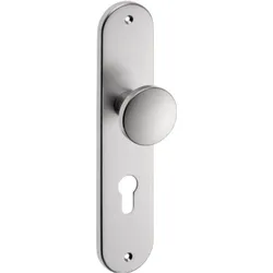EDI, Türgriff + Türgarnitur, Knopf-Renovierschild 306 Z Edelstahl EST PZ (Türgriff)