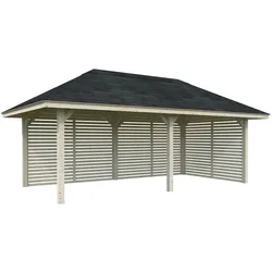 Palmako Pavillon Bianca 16,6 m2 Set 109 transparent tauchgrundiert