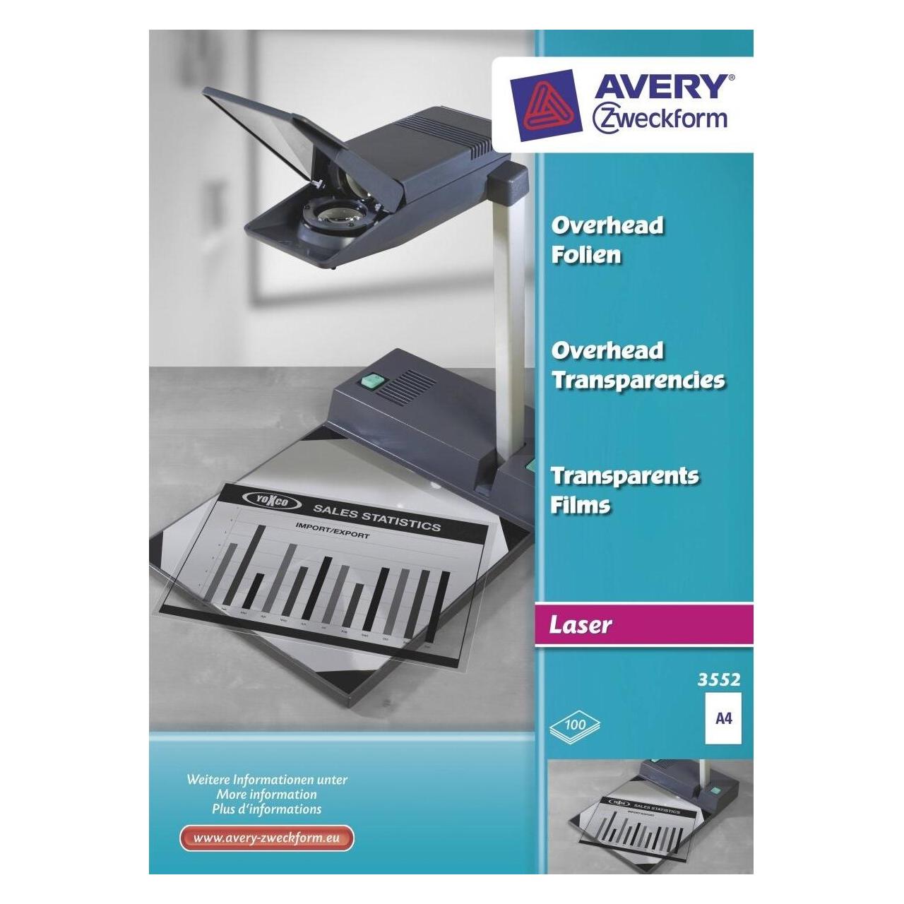 Avery Overhead-Folien (A4, 100 µm) (3552)