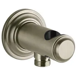 Gessi Venti20 Wandanschlussbogen mit Brausehalter, 1/2 Anschluss, Wandmontage, 65161149, Farbe: Finox Optik