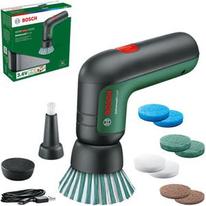 Bosch Elektrische-Reinigungsbürste UniversalBrush, mit 10 Aufsätzen, Akku 3,6V / 1,5Ah, 215 U/min.