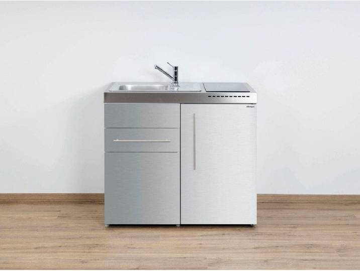 Stengel Küchenzeile MP 100 S Edelstahl, Stengel Miniküche Premiumline MP 100 S Edelstahl mit Schublade