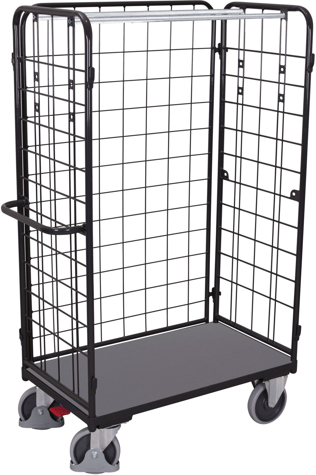 Variofit Paket-Dreiwandwagen hoch RAL 7016 (sw-600.306/AG)