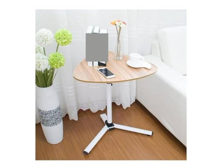 GTOULHH Überbetttisch Künstliches Brett for Die Bettseite Mit Mobilem Stehpult, Tragbarer Stahlrahmen, for Sofa Beistelltisch für Zuhause(Brown)