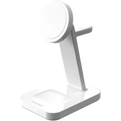 Zagg Snap+ 3-in-1 Wireless Charge Stand (15 W), Wireless Charger, Weiss