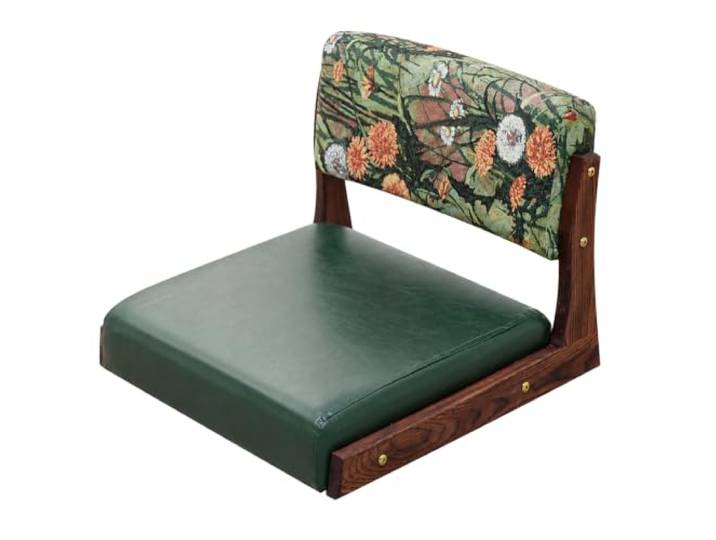 Tatami-Stuhl Aus Holz Mit RüCkenlehne,Japanischer Beinloser Bodenstuhl Stabile Und Stabile Konstruktion,Hohe Tragkraft,FüR Teetrinken, Nickerchen Machen, Fernsehen Und Lesen