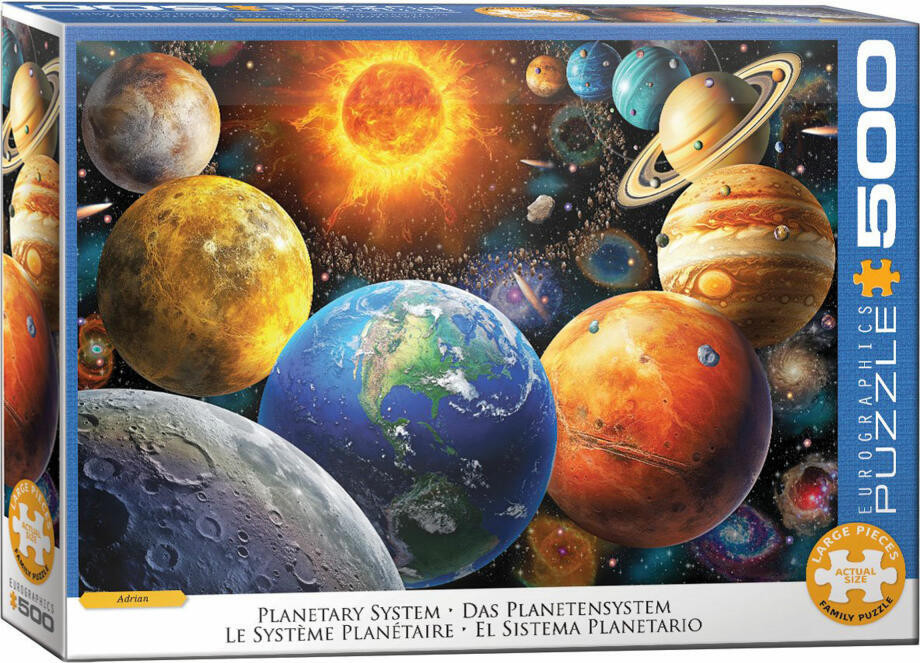 Eurographics Puzzel Het Zonnestelsel Astronomie Adrian - 500 stukjes - 6500-6007
