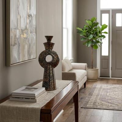 Sagebrook Home Decorative Vase - Brown/Bronze Creramic Hollow, 16 in.