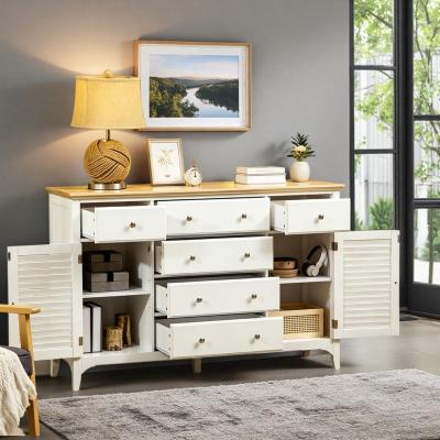 ZWYO HOSIMU "55"" Modern Elegant Storage Sideboard Cabinet with Magnetic Doors, Multiple Drawers and Adjustable Shelves for Living Room"
