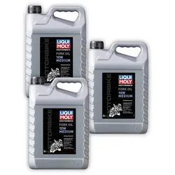 3x Motorbike Fork Oil 10W medium LIQUI MOLY 1606 Motorrad Gabelöl Stoßdämpfer Öl 5L
