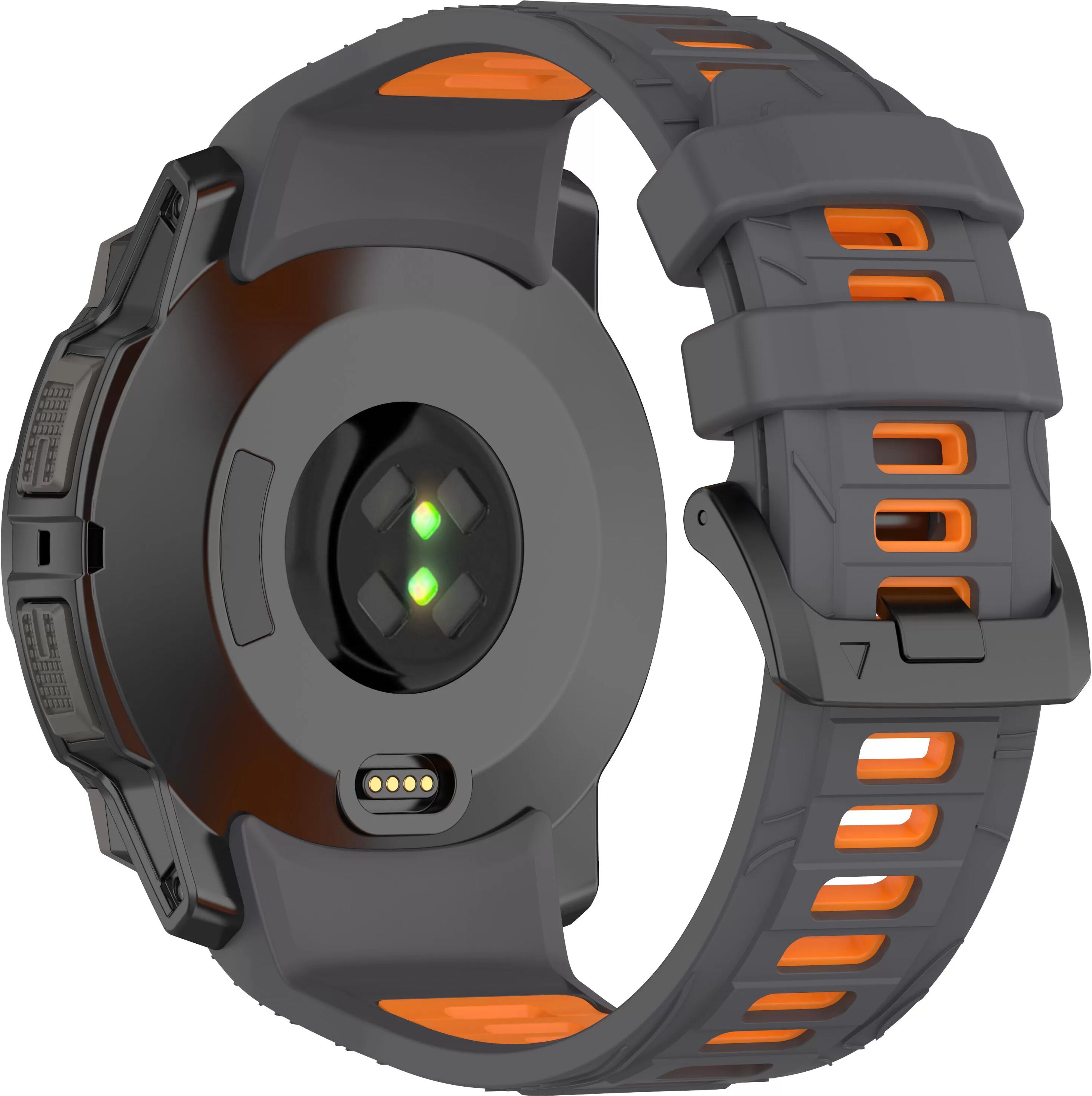 INF Garmin Instinct 3 Zweifarbige Silikon-Uhrenarmband model 1 Orange Model 2