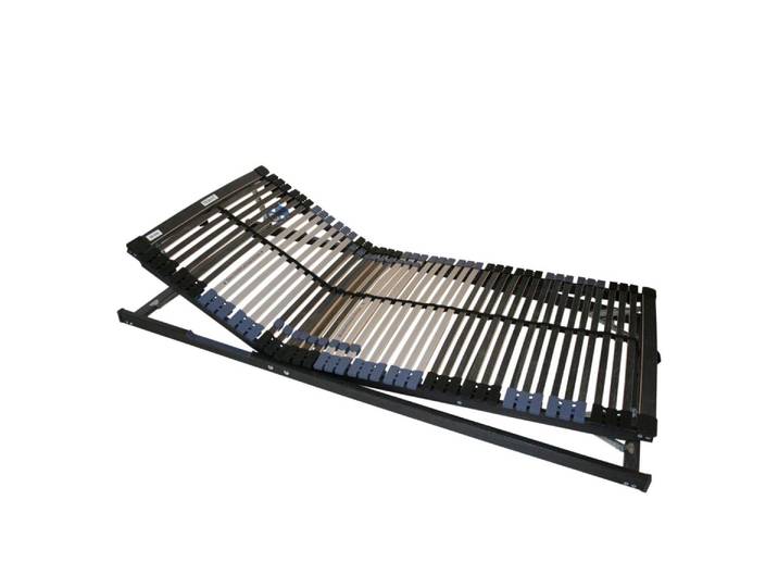 Lattenrost 44 KF 90 x 190cm Rahmen & Federholzleisten: Schichtholz Buche, foliert Schwarz/Grau