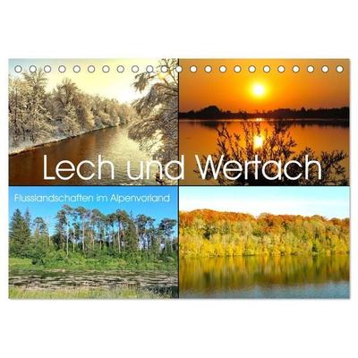 Lech und Wertach - Flusslandschaften im Alpenvorland (Tischkalender 2027 DIN A5 quer), CALVENDO Monatskalender