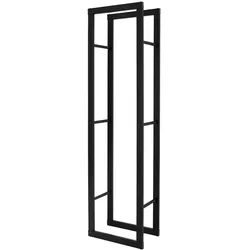ML-Design Kaminholzregal 40x150x25 cm Schwarz | Metall, Innen/Außen, Holzaufbewahrung Kamin Holzständer