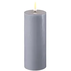 Stumpenkerze LED dust blue 5 x 12,5cm