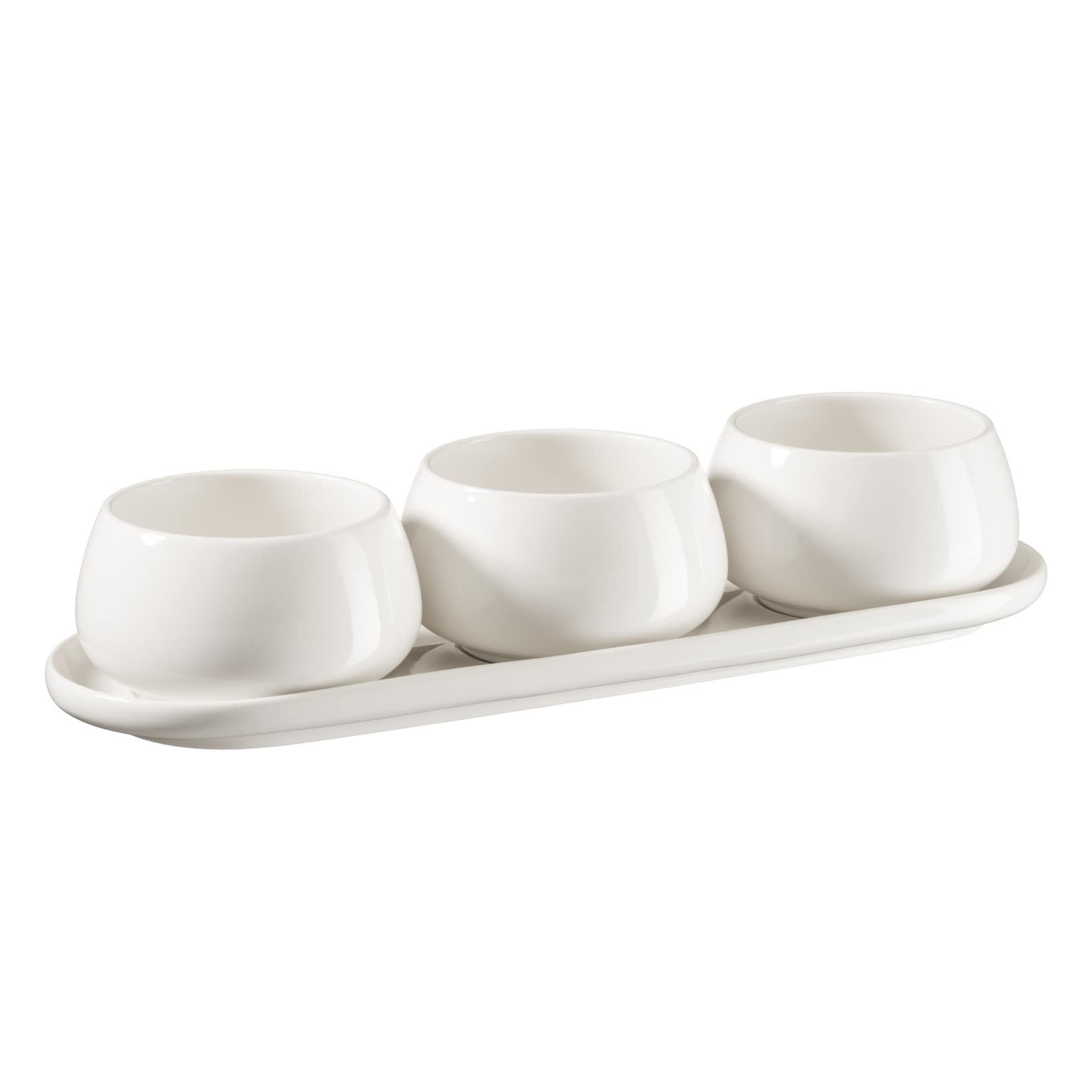 Mäser Snackingset, Porzellan Taya Weiß
