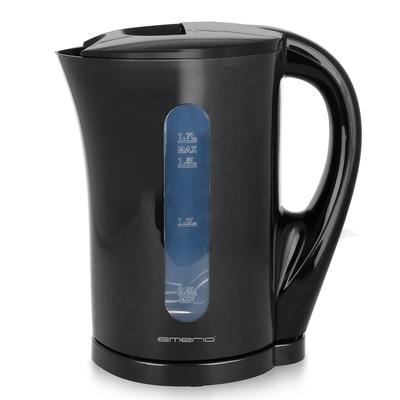 Emerio Wasserkocher 1,7 L – Überhitzungsschutz – Automatische Abschaltung – Wasserstandsanzeige – 2200 W – WK-123483 – Schwarz