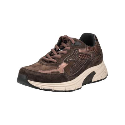 Sneaker GABOR "Gabor Sneaker Veloursleder", Damen, Gr. 38, mocca, Veloursleder, Schuhe Sneaker