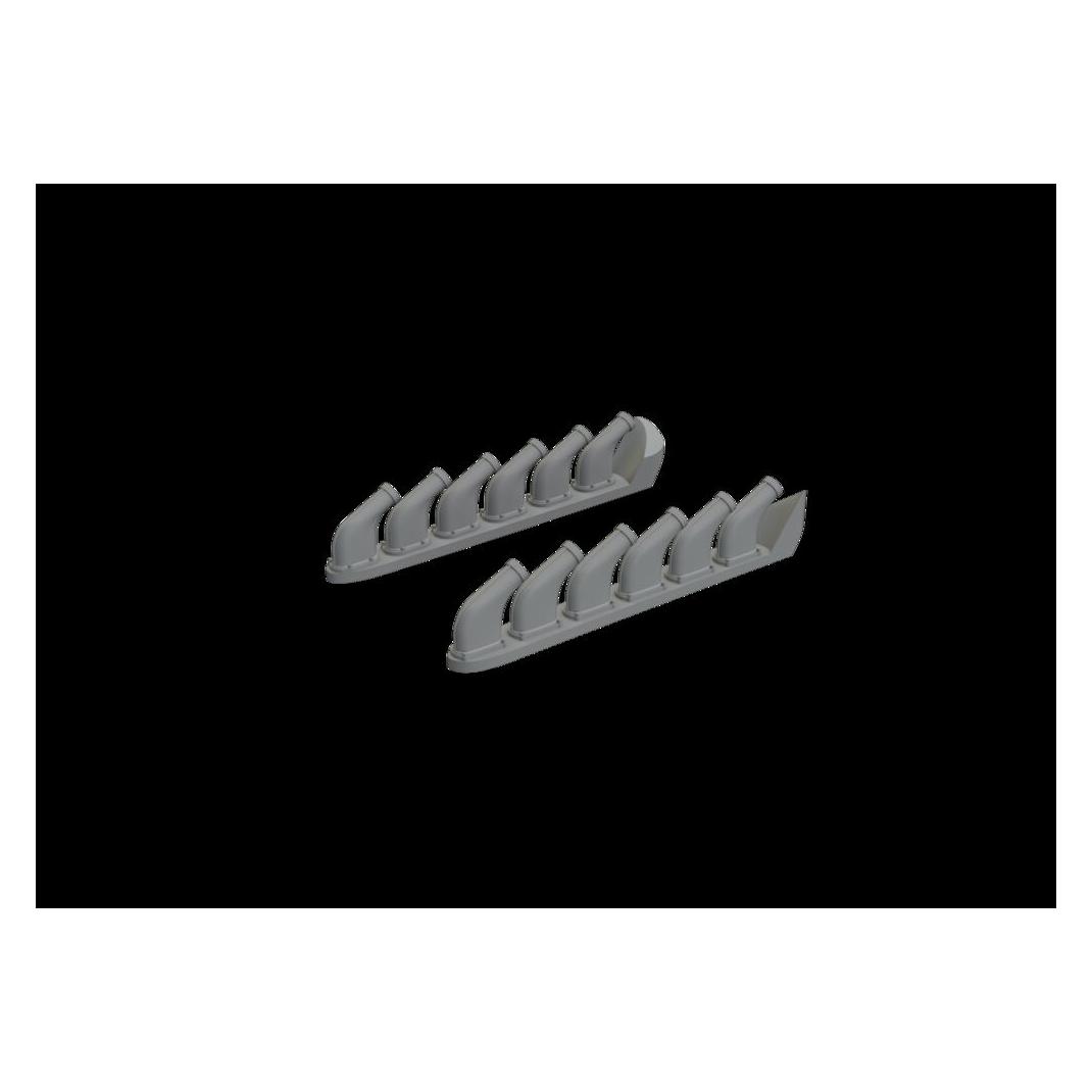 Eduard P-51B/C exhaust stacks (648992)