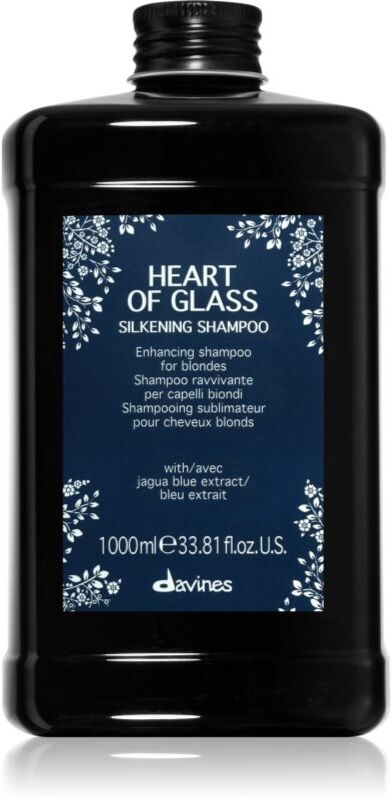 Davines Heart of Glass Silkening Shampoo sanftes Reinigungsshampoo für blonde Haare 1000 ml