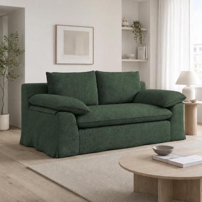 Loedds 79.13-Inch 2-Seat Linen Loveseat Sofa with Washable Cover & Deep Seats & No Assembly
