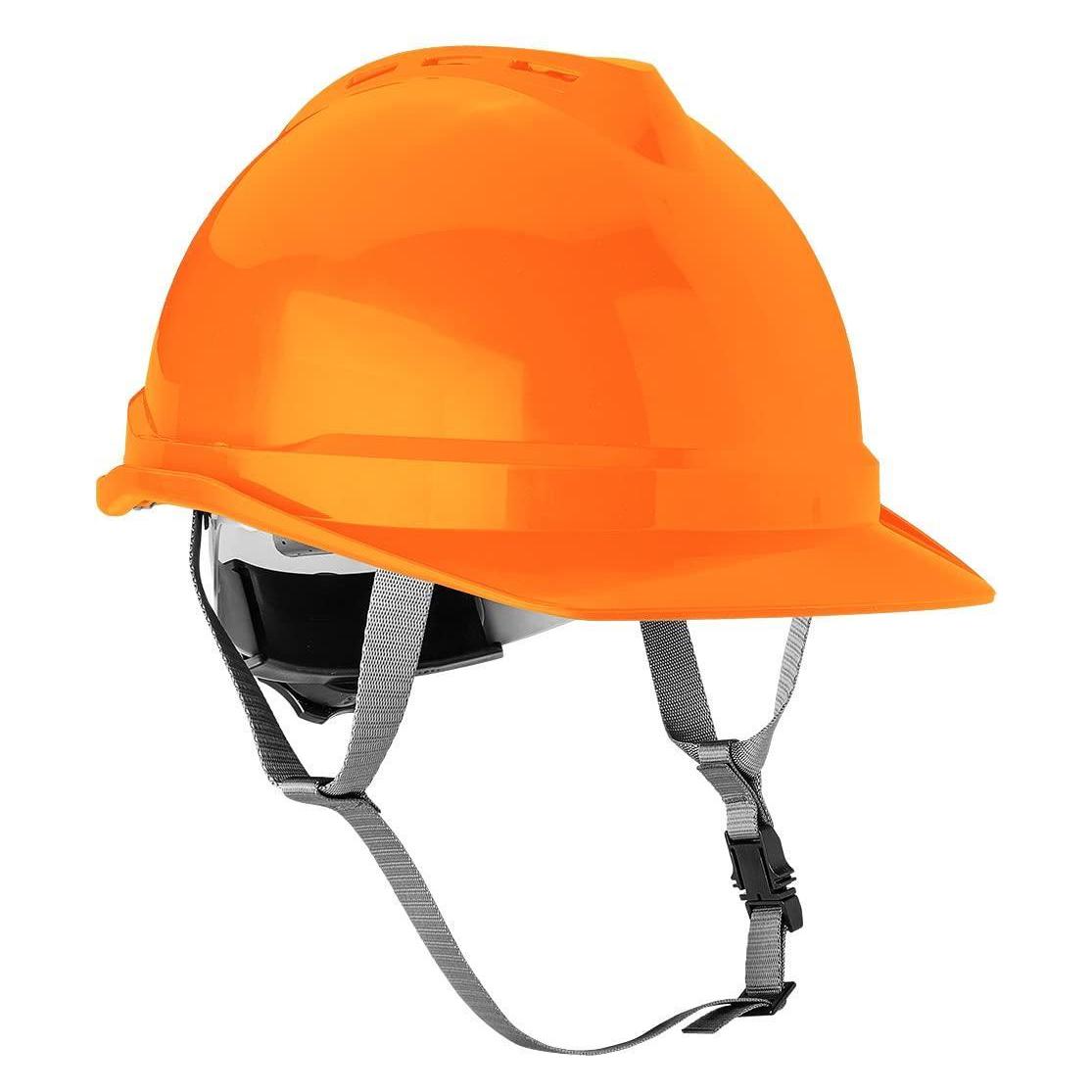 Neo Industriehelm mit Kinnriemen, orange (52 - 64 cm) (TOP-97-225)