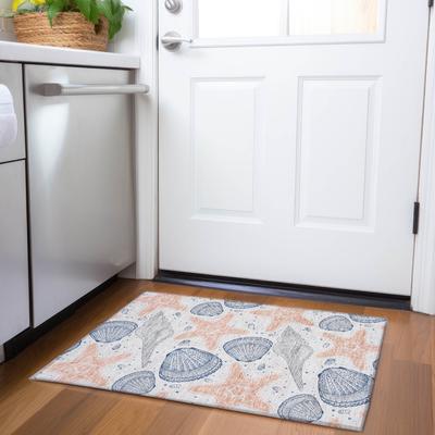 Addison Rugs Premium Washable Super Soft Starfish Seashells Coastal Mayfield Rug