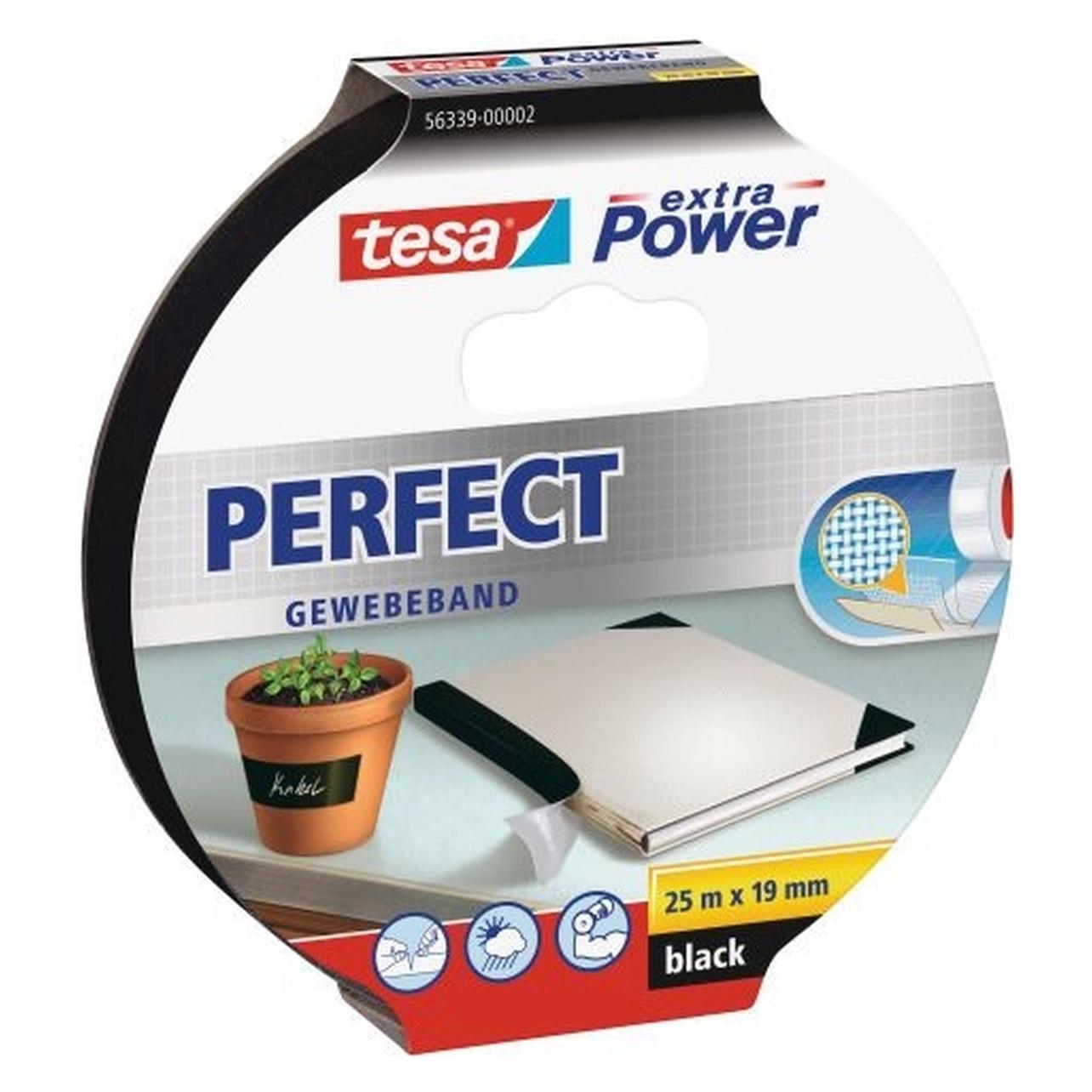tesa EXTRA POWER PERFECT Gewebeband, gewebeverstärktes Ductape (19 mm) (56339-00002-01)