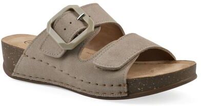 Women's Fearful Slip On Wedge by White Mountain in Sandal Wood Suede (Size 8 M)