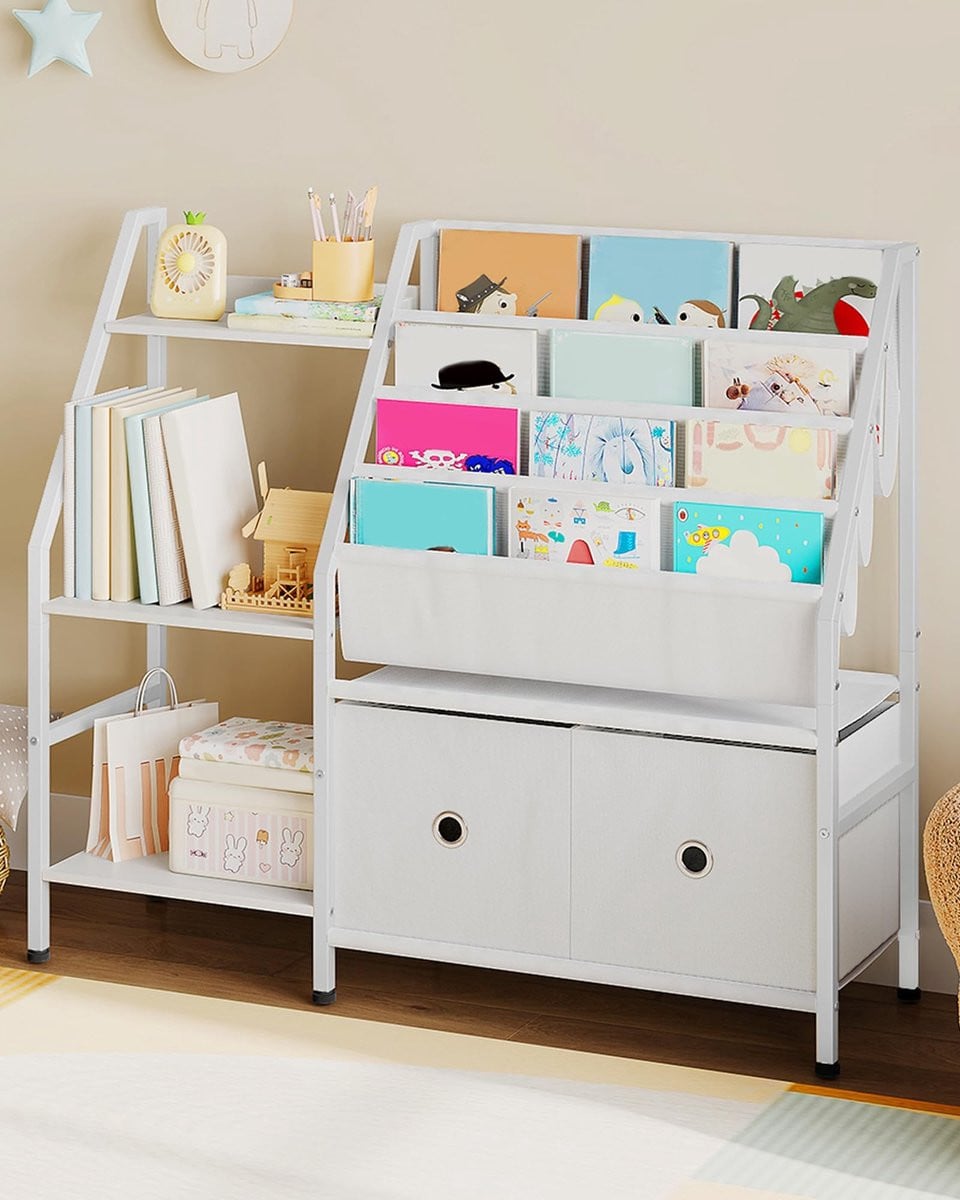 Omgoods Kids Boekenplank en Speelgoed Organizer 4-Tier voor de kinderkamer