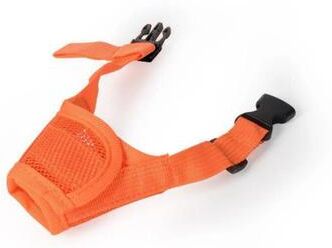 Uplifted Finds Adjustable Mesh Dog Muzzle Breathable Pet Mouth Cover m orange