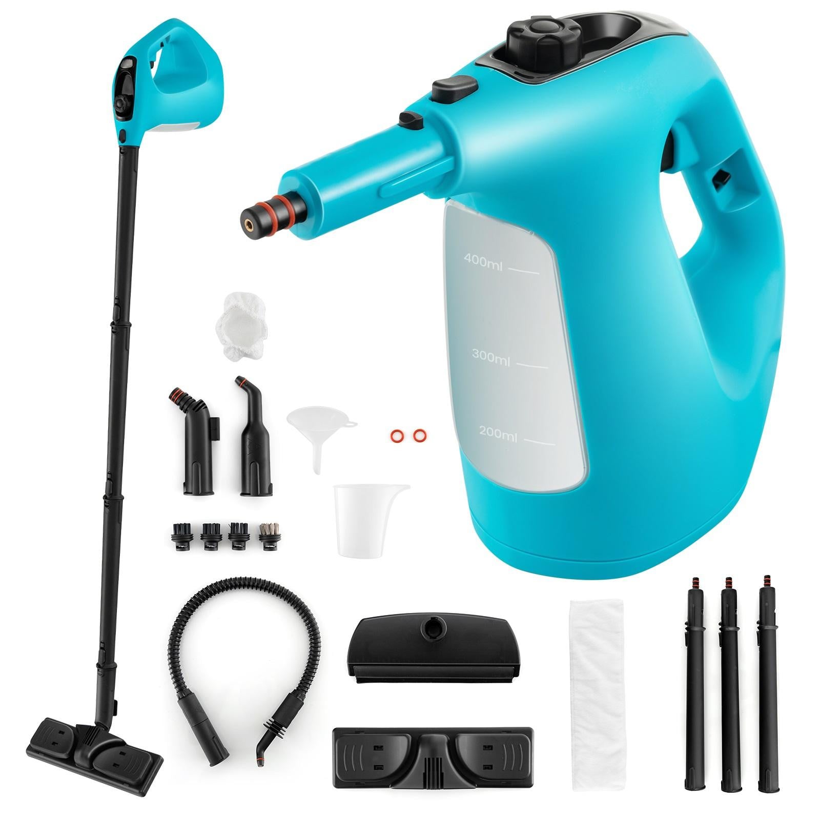Costway Handheld Stoomreiniger met 14 Accessoires, 1400W, 400ml Tank, Blauw