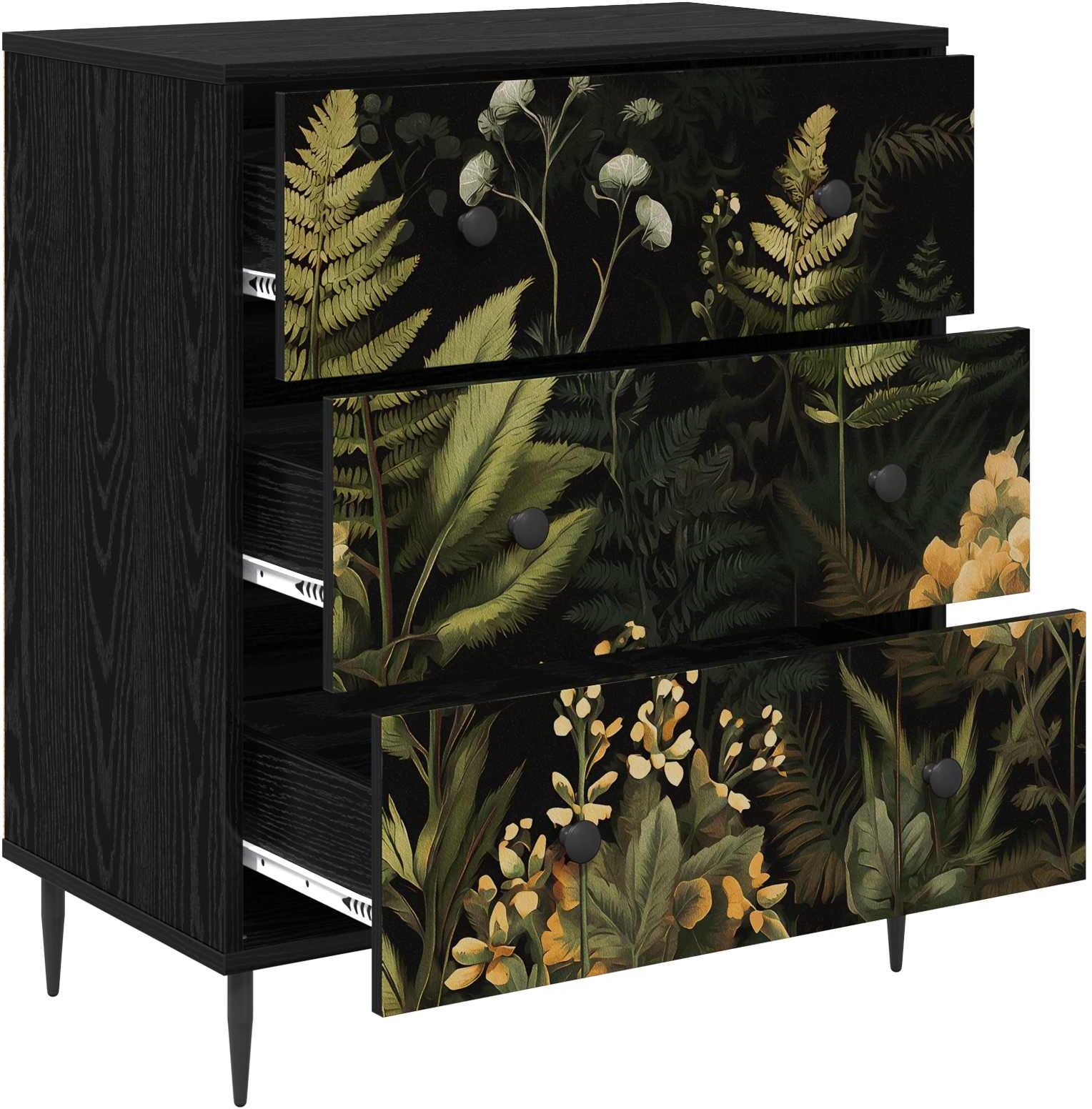 vidaXL Commode RHENEN Imprimé jungle tropical 66 x 36,5 x 76 cm
