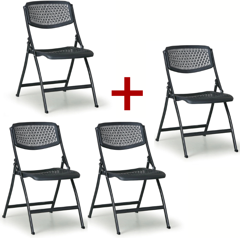 B2B Partner Klappstuhl CLICK 3+1 GRATIS, schwarz