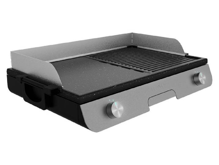 Cecotec Barbecue électrique de table PerfectRoast 3000 en acier inoxydable. 3000 W\, surface de cuisson mixte