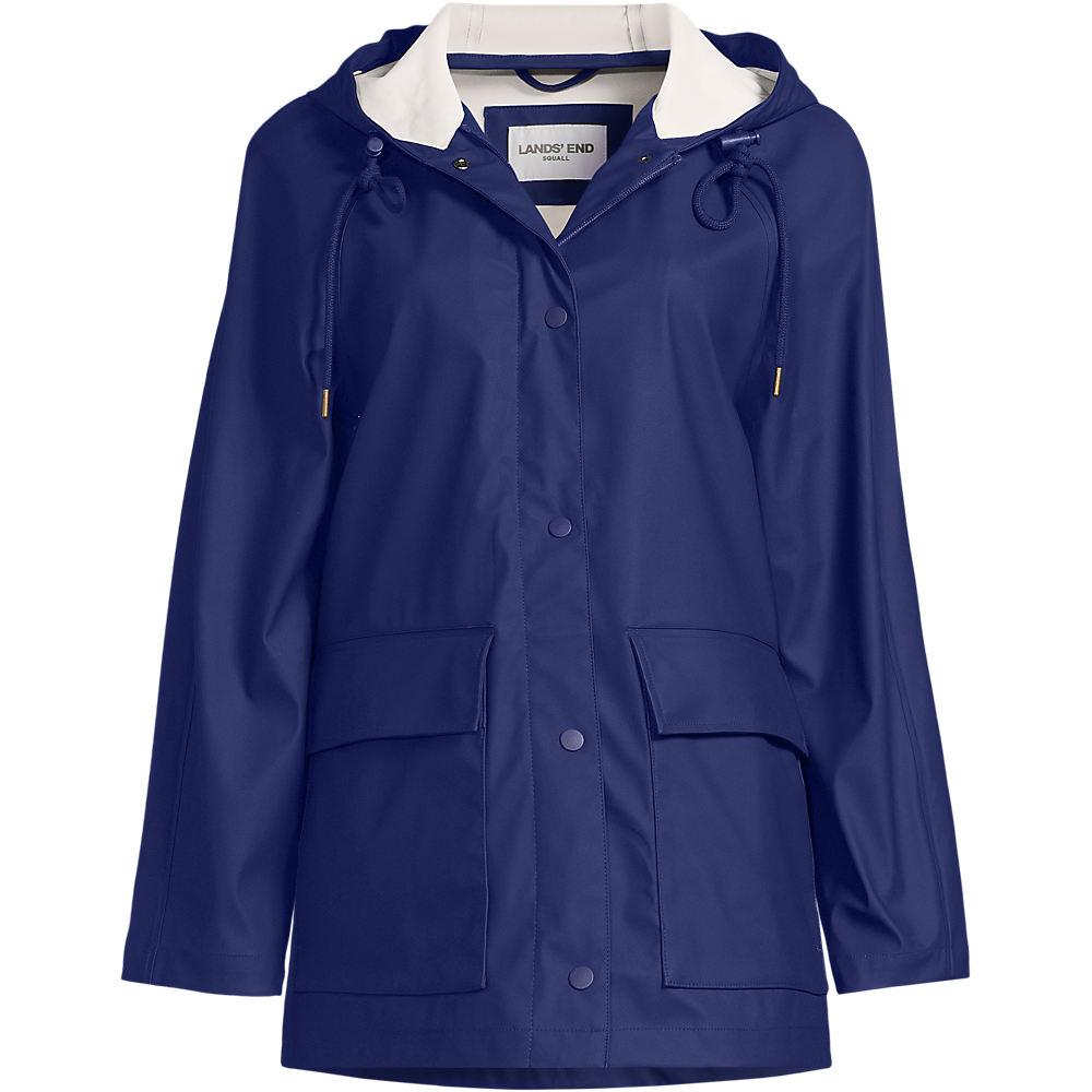 Squall Ausgestellte Regenjacke für Damen in Plus-Größe, Damen, size: plus, Blau, Polyester, by Lands' End