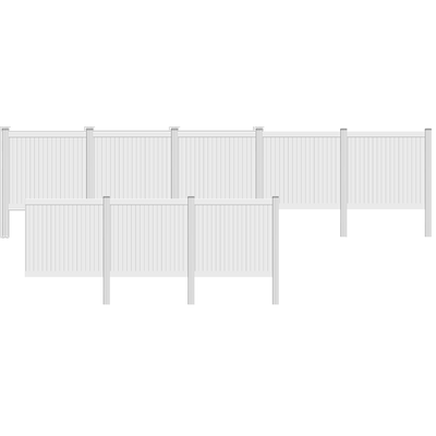 Sichtschutzelement TETZNER & JENTZSCH "ALATNA", weiß, H:182,8cm, Polyvinylchlorid (PVC), Zaunelemente, aus weißem PVC in verschiedenen Längen