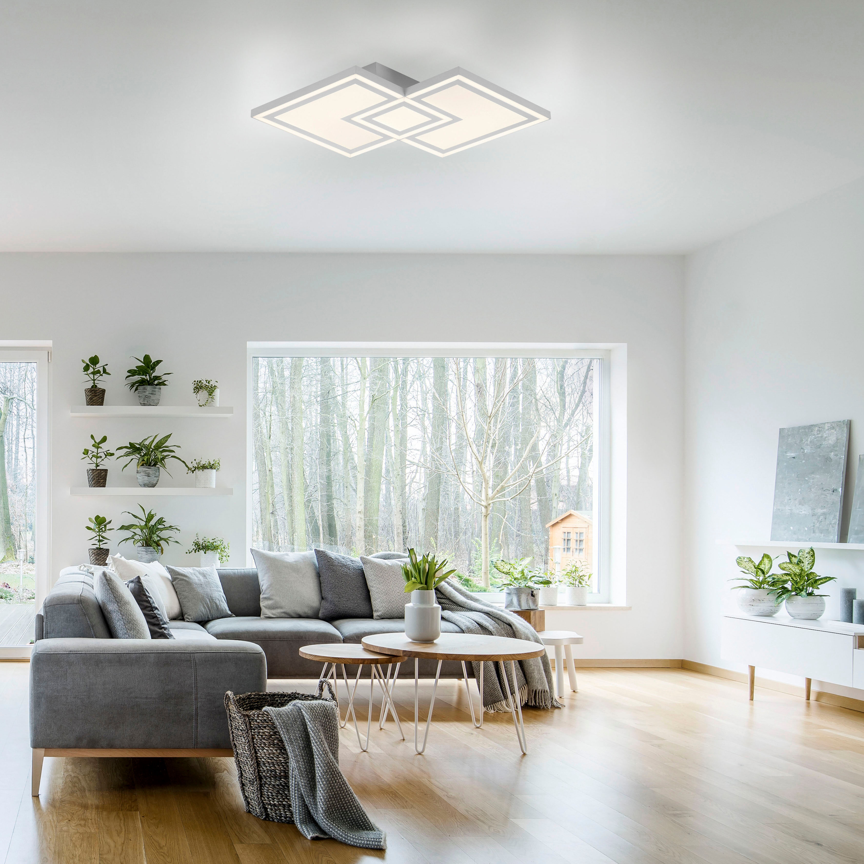 JUST LIGHT LED Deckenleuchte "BEDGING", weiß, 2, 1 Stk., Leuchten, LED Deckenleuchte