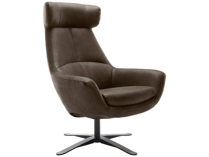 Trendmanufaktur Sessel BE Organic, Dunkelbraun, Metall, 81x112x83 cm, Made in EU, Lederauswahl, Stoffauswahl, Wohnzimmer, Sessel, Sonstige Sessel