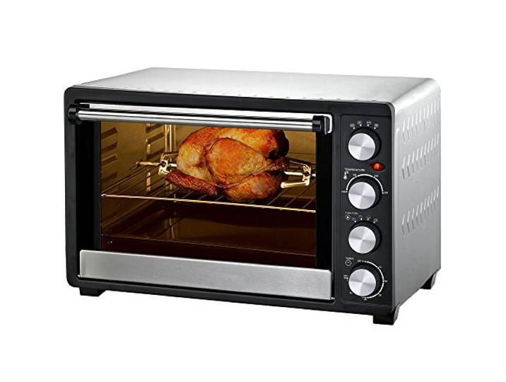Syntrox Germany 30 Liter Mini Stand Backofen mit Umluft und Drehspieß Miniofen Minibackofen Pizzaofen