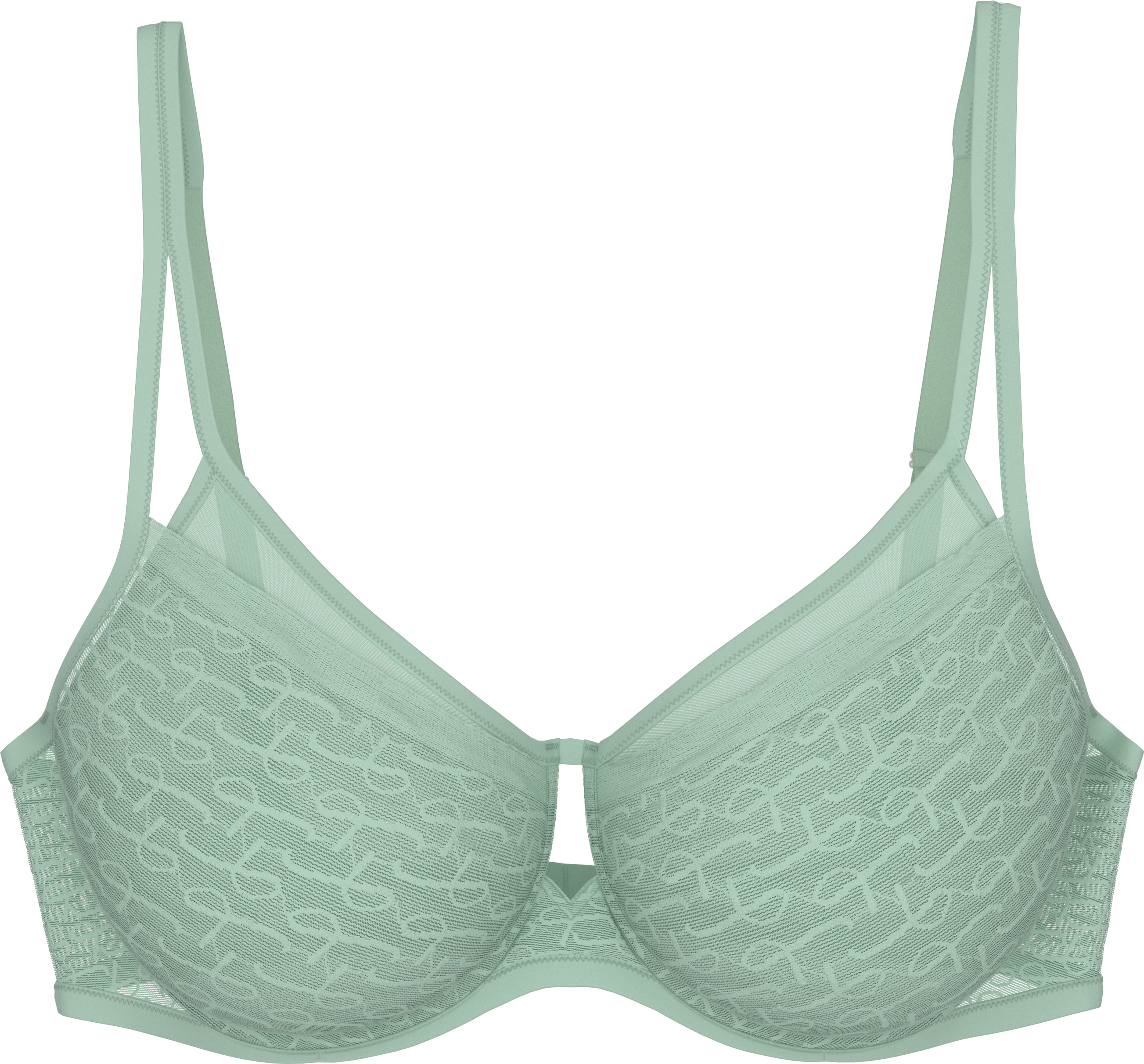 Triumph "Signature Sheer" verkleinert die Brust optisch um eine Cup-Grösse, Spitze misty turquoise 65, Cup C