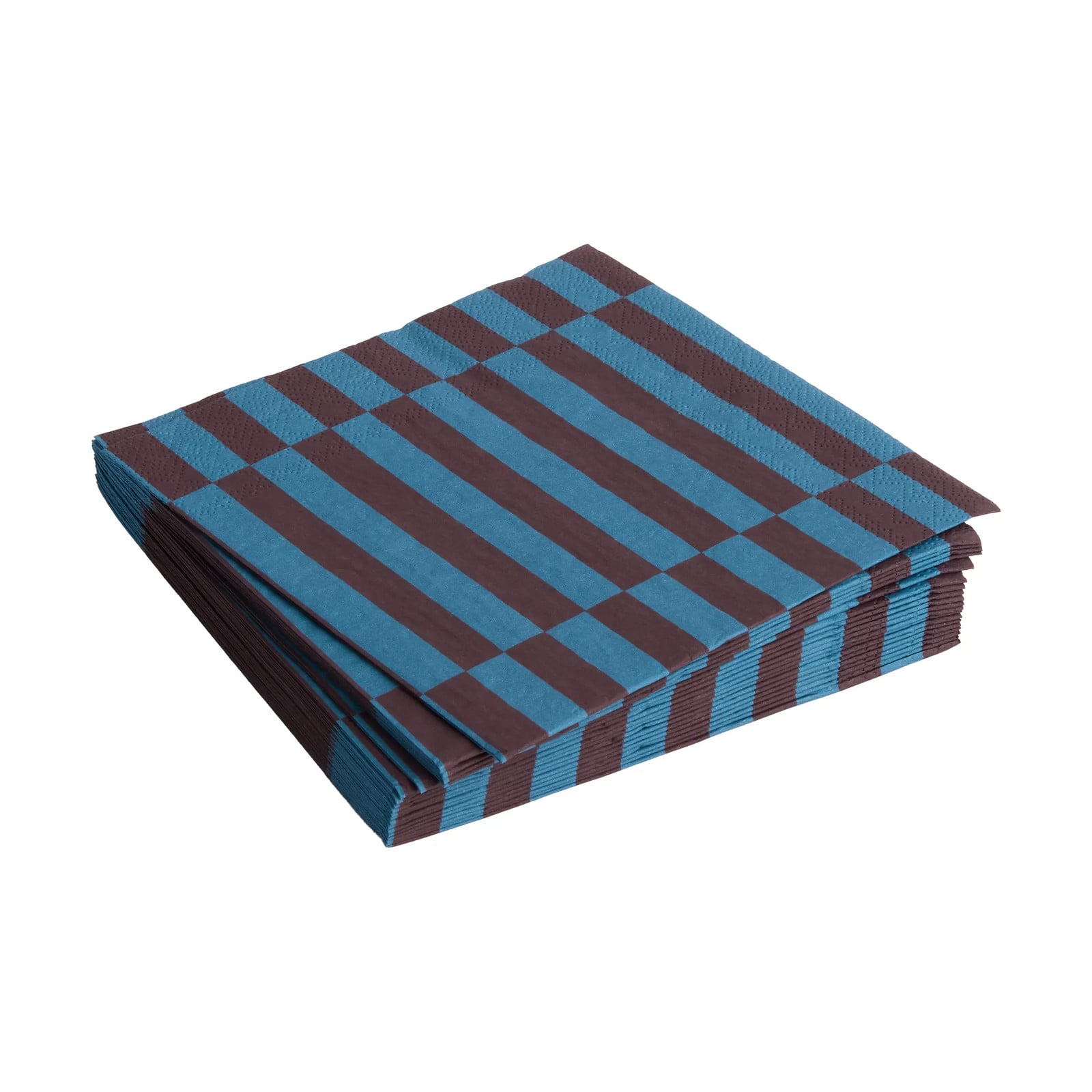 HAY Pattern Lunch Stripe servetten, 20-pack, Anthracite-rood-blauw, 33 x 33 cm