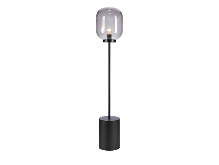 Lampadaire 1xE27 noir et fumé